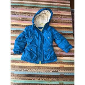 Land’s End Kids Winter Coat “The Squall” Youth Sz S (4) Fleece Lined Hood Girls